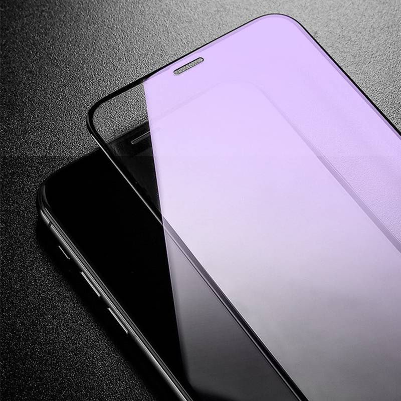 1PCS Anti Purple Blue Light Tempered Glass On For IPhone 11 12 Pro Max Mini  7 8 Plus X XS Max XR SE 2020 Screen Protector Glass ipfone ifone