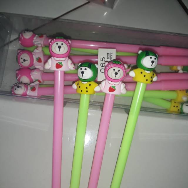 

Pulpen lucu karakter boneka buah