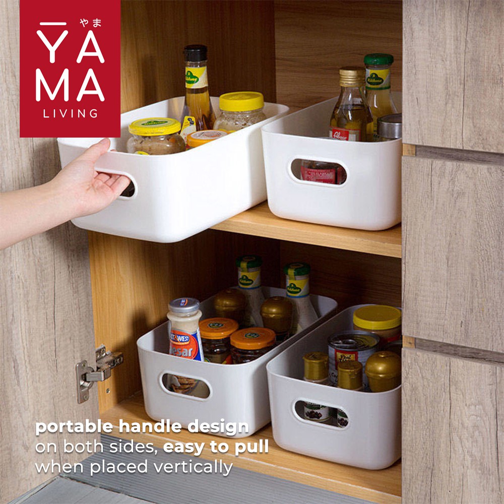 YAMA ASA Storage Box Organizer Multifungsi Kotak Penyimpanan Keranjang Carry Putih