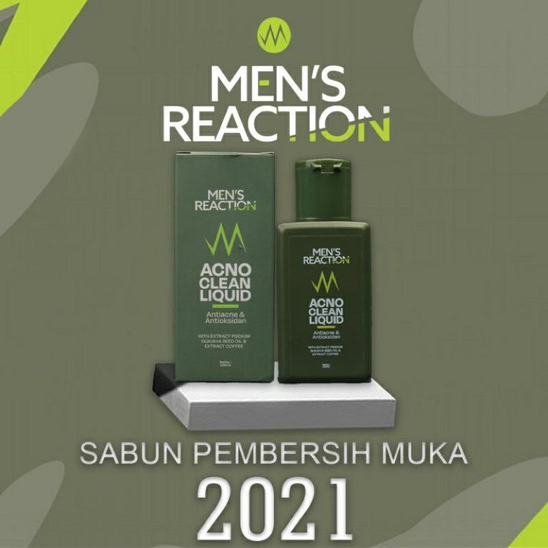 Sabun Jerawat MENS REACTION Acno Clean Liquid Anti Bakteri Pembersih Pencerah