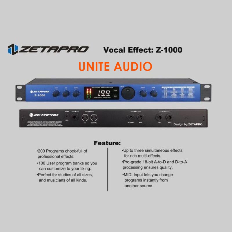 Effect Vocal Zetapro Z1000 Original Efek Vocal Zetapro Z-1000 Vokal Effects