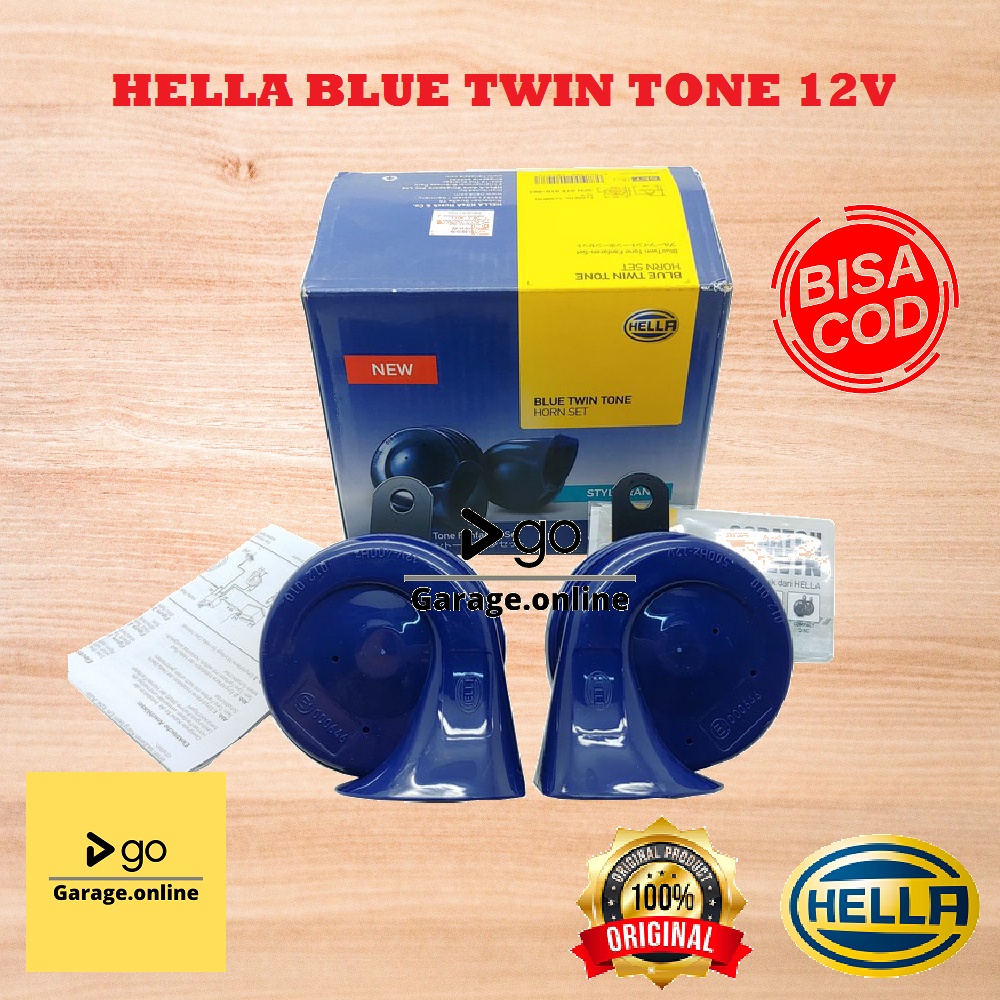 Klakson Keong Hella Blue Twin Tone Biru 12V Untuk semua Mobil dan Motor Original