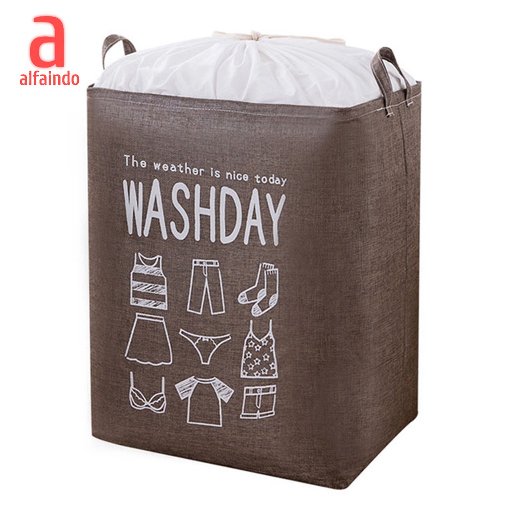 Alfaindo Keranjang Baju Kotor Cucian Keranjang Pakaian Laundry Basket KB016