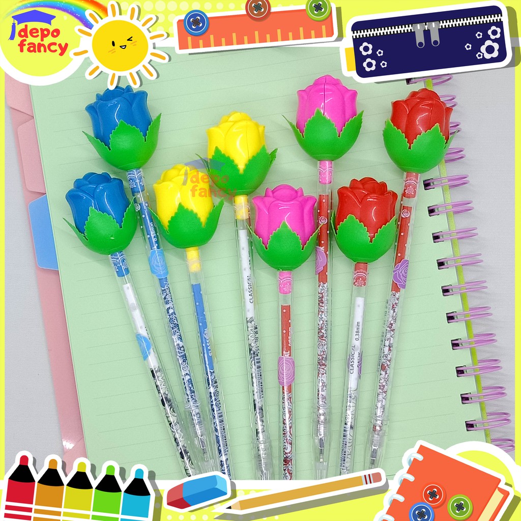 

Gel Pen bL151 Rose / Pen / Pulpen / Balpen / Bullpoint / Pena