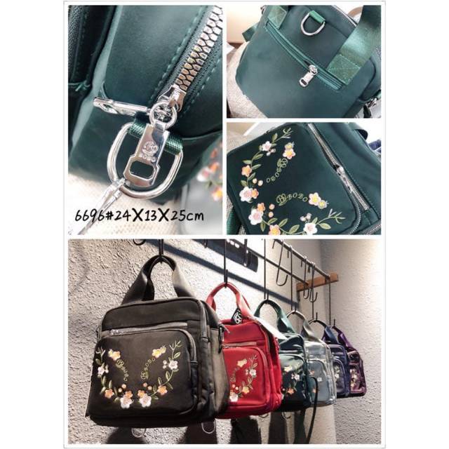 TAS WANITA IMPORT BOBO 6696 3IN1 JINJING SELEMPANG RANSEL