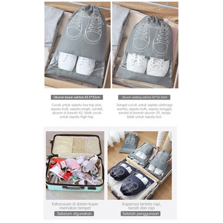 KANTONG TAS SEPATU SERUT / TAS TRAVELING SEPATU SENDAL SERUT / KOREAN SHOES BAG / KANTONG MULTIFUNGSI