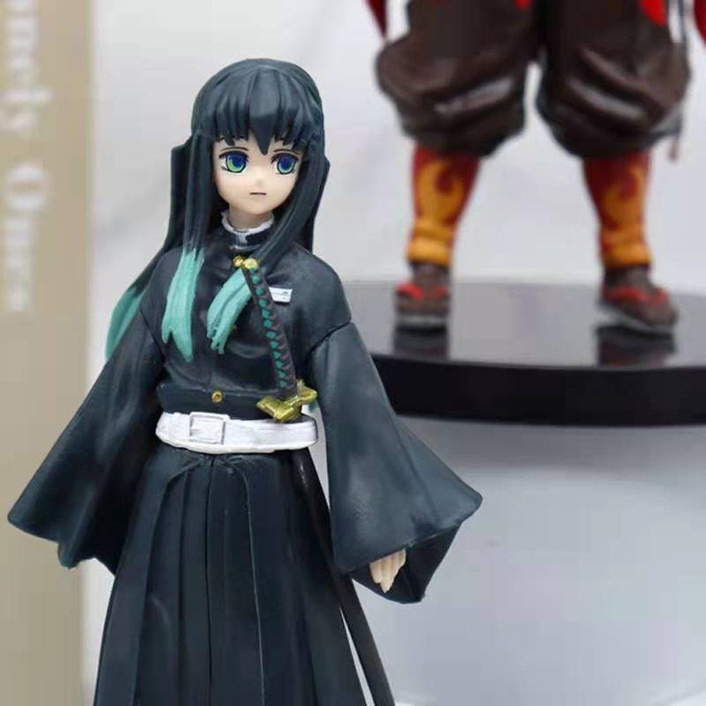 Lanfy Mainan Action Figure Demon Slayer Agatsuma Kimetsu Zenitsu No Yaiba Kamado Nezuko Bahan PVC