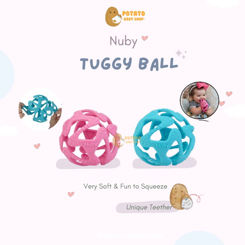 Nuby Tuggy Teething Ball - Teether Bayi - Gigitan Bayi