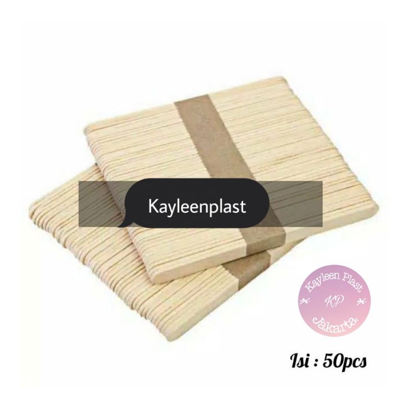 Stik Gagang Es Krim / Stik Kayu Isi 50 batang / Pack