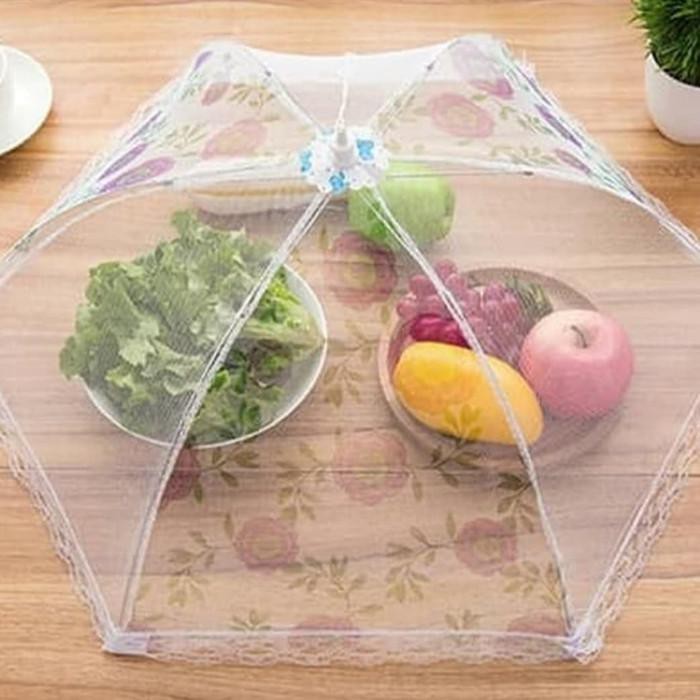 Tudung Saji / Tutup Makanan / Tudung saji lipat jala jaring transparan anti lalat serangga Bisa Cod