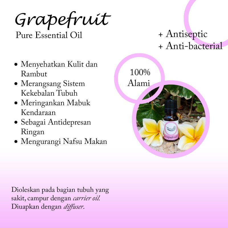 "Akicchena Grapefruit Pure Essential Oil" Minyak Aromaterapi/Aromatherapy Grapefruit Essential Oil