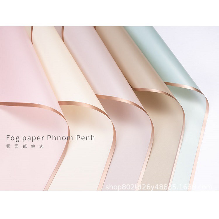

SF001 Flower Wrapping Gold Line Color Transparant Cellophane