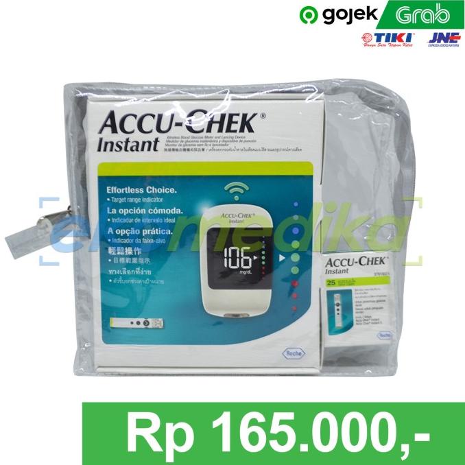 Accu Check Instant + 25 Strip Alat cek Gula Darah Accu Check Instan