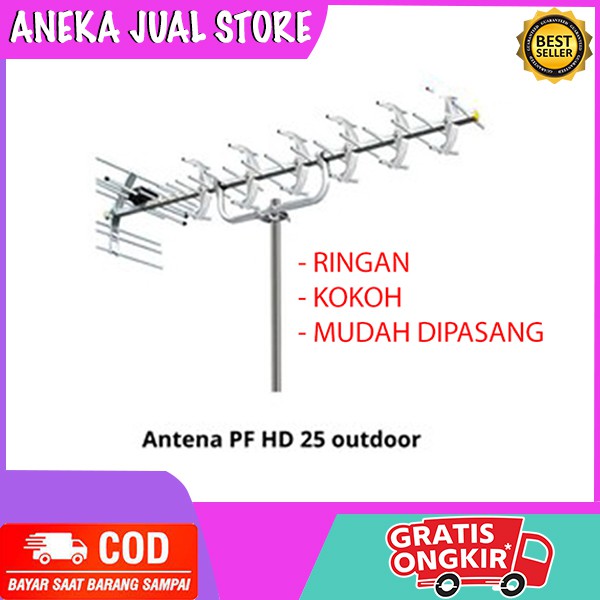 PF HD-U25 Antena Luar Digital Support DVBT2 100% ASLI PF