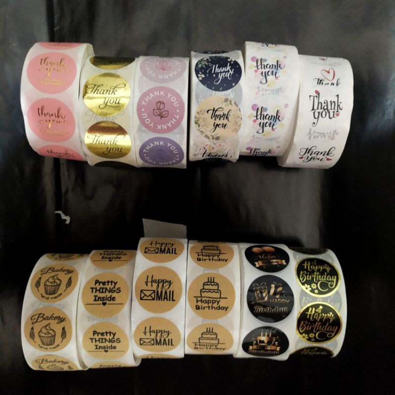 

Sticker label Happy birthday, thankyou, Sticker Olshop Online Shop [PART 2]