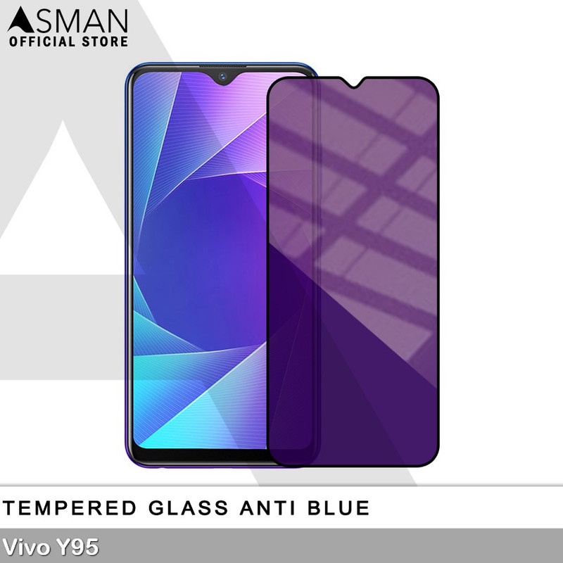 Tempered Glass Blue Light Full Lem VIVO Y95 Anti Radiasi Screen Protector