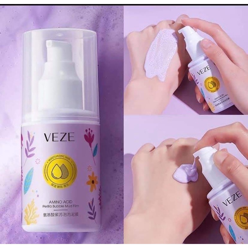 VEZE BUBBLE MASK FACIAL MASK - Masker Wajah Bubble Perilla ORIGINAL