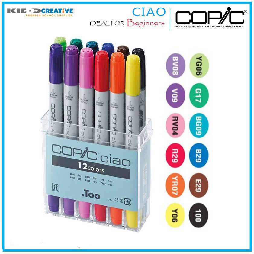 

COPIC CIAO 12 COLOR SET BASIC