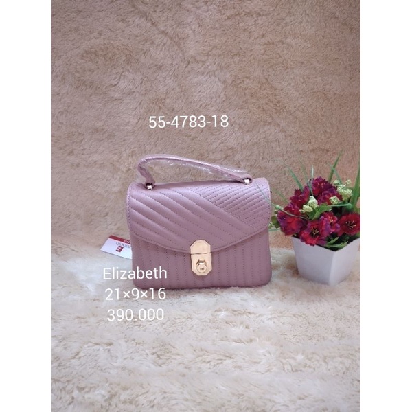 tas selenpang  wanita pink elizabeth