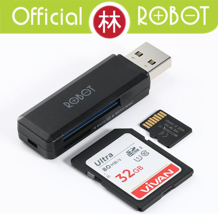 Robot CR102 Card Reader USB 3.0 Dual Slot Card SD/TF