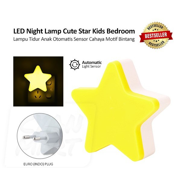 Lampu Tidur Bintang Star Auto Sensor Light Mini LED