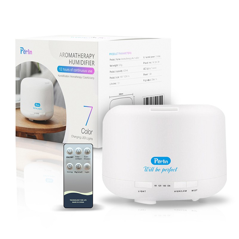 Perfin PHMA06 Humidifier Diffuser Aromaterapi Dengan Remote 7 Warna Air Humidifier