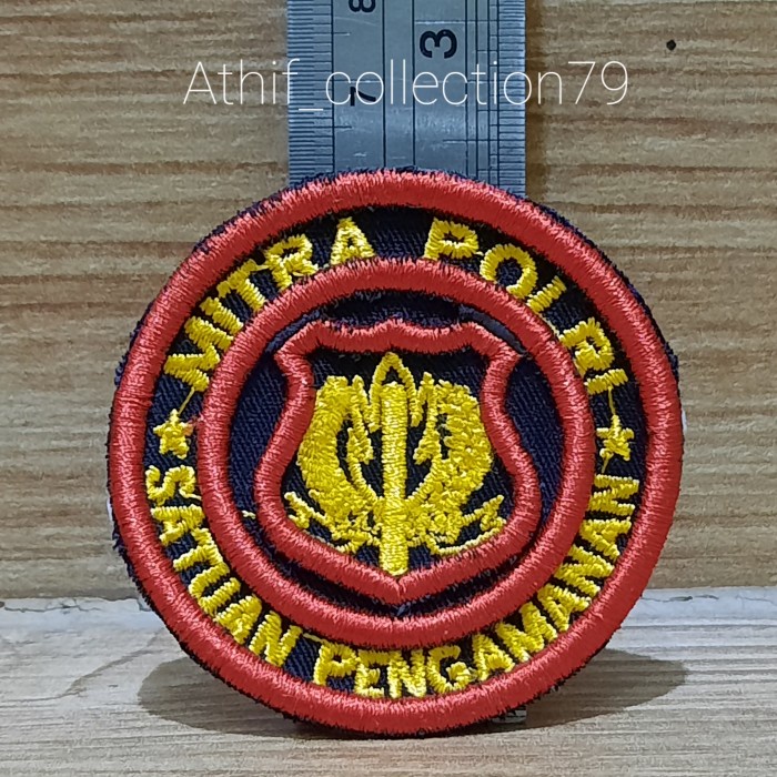 [Cloths] Bordir Timbul 3D Logo Mitra Polri Satpam Security Terbaru uuwer0434
