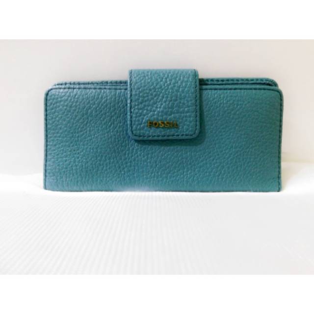 Dompet Fossil Madison Clutch Teal Green