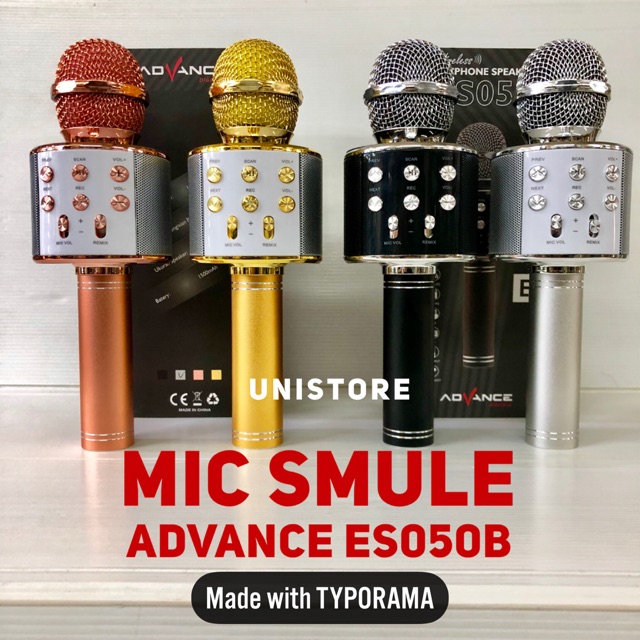 Mic smule mic karaoke bluetooth wireless Advance ES050B