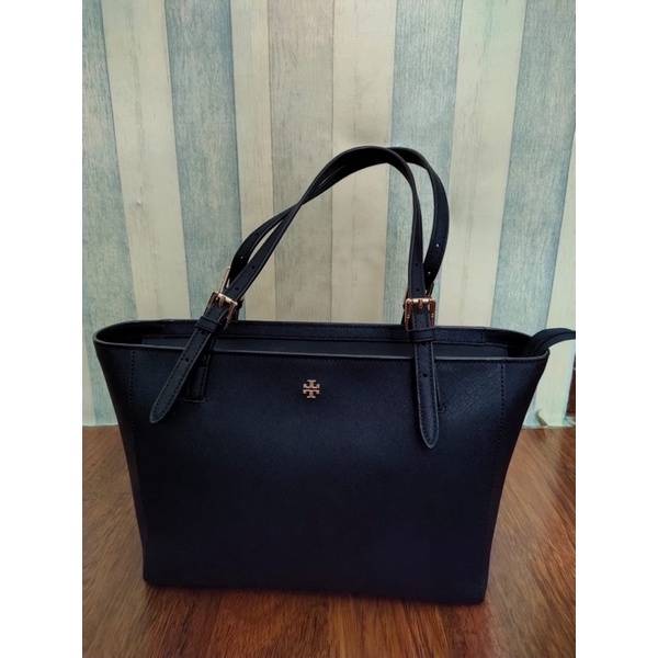 Preloved Tory Burch York Tote Bag Navy