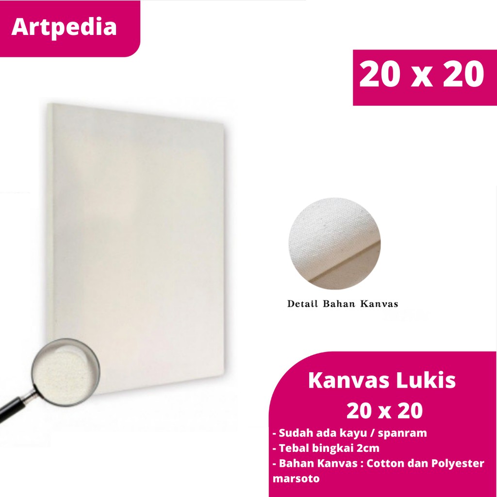 KANVAS LUKIS 20X20 CM CANVAS UKURAN 20 X 20 CM PAKET KANVAS LUKIS 20X20 CM CANVAS UKURAN 20 X 20 CM PAKET