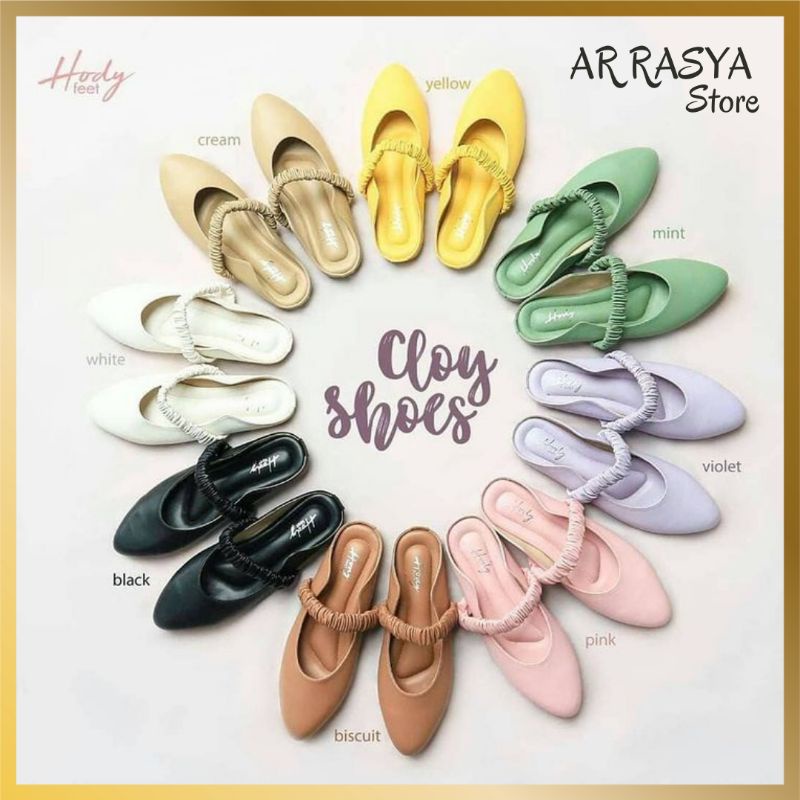 Cloy Shoes by Hody Feet, Garansi Original Lokal Brand Berkualitas, Sepatu Slop, Sepatu Sandal Wanita