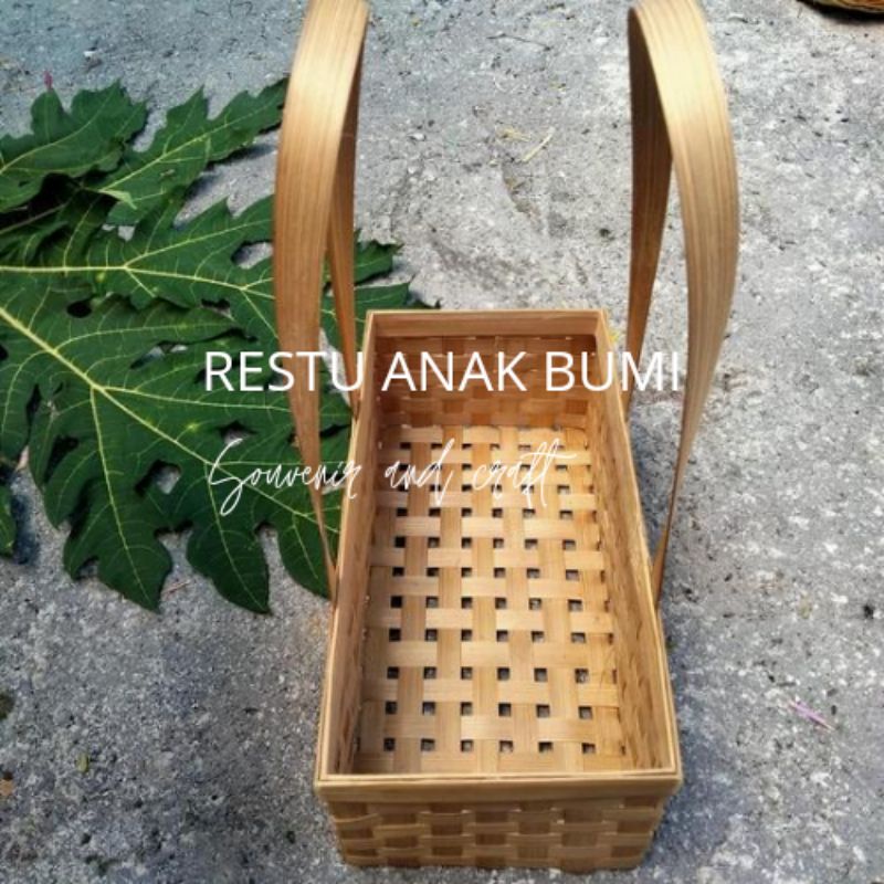 Jual Tas Parcel Bambu Tas Persegi Panjang Bambu Wadah Hampress