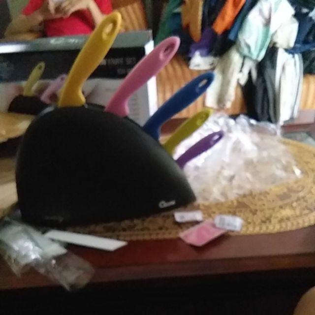 Oxone Ox-606 Rainbow Knife Set Ox 606 Pisau Dapur Tajam Knifeset Murah Tempat Kecil Bagus Pelangi