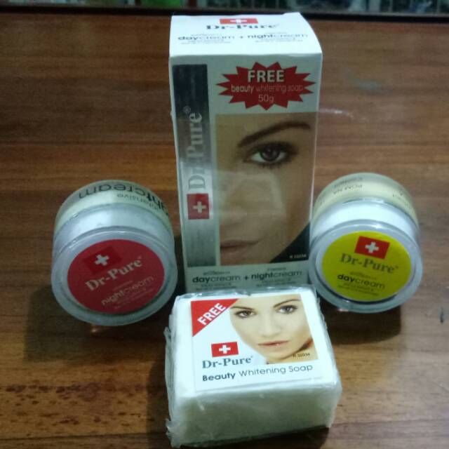 Dr Pure paket 3in1 | Skincare Cream Pemutih Wajah