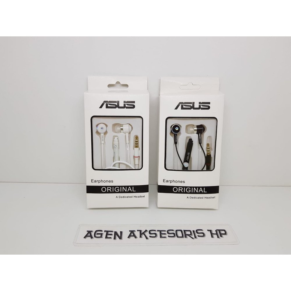Headset ASUS Handsfree ASUS BIASA Earphone in Ear Bud Headphone Ear Set Universal 3.5mm MURAH