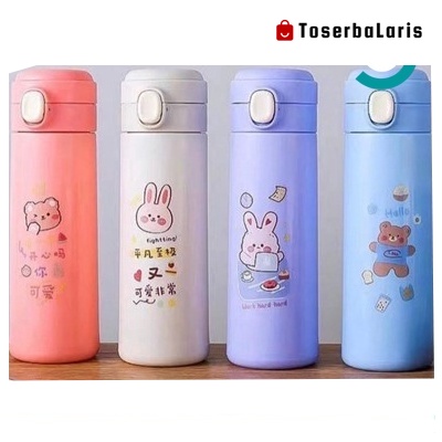 Tempat Minum Kaca Botol Minum Unik Warna Random 500ML