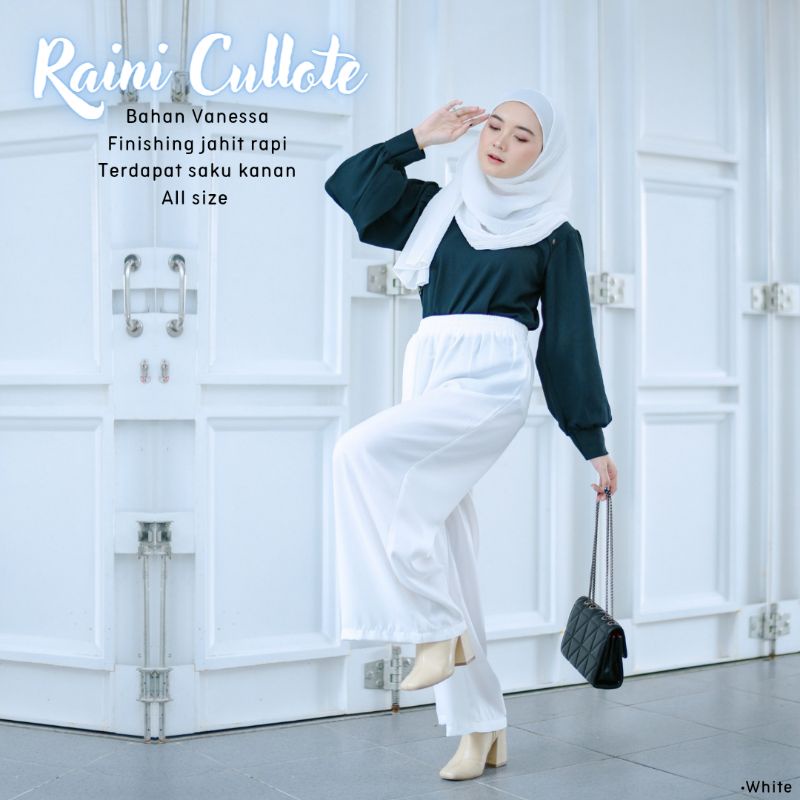 New - Celana/Kulot Pants Panjang Polos - Raini Cullote - Bahan Vanessa - All size fit to L