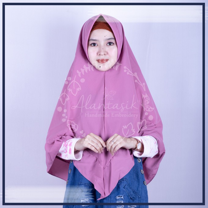 Alantasik - jilbab  syari diamond Wolfis / khimar diamond / pet rempel jumbo GR.6