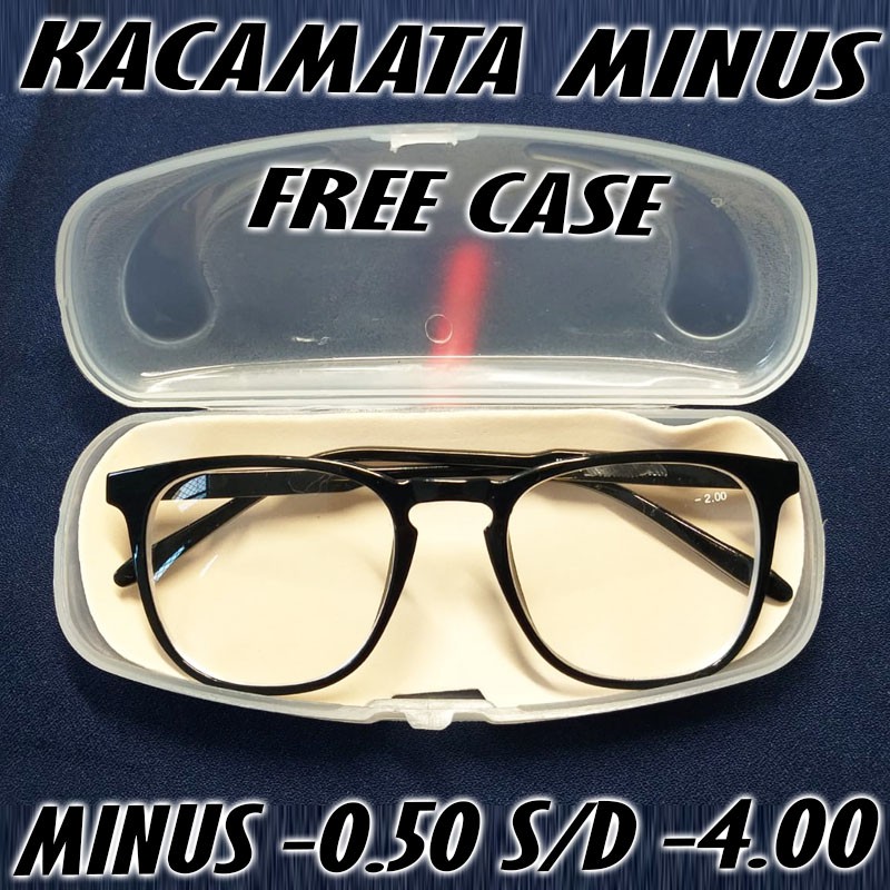 Kacamata Lensa Minus Standar Terbaru 0.50-4.00 Free Box Unisex Terbaru/PROMO TERBARU