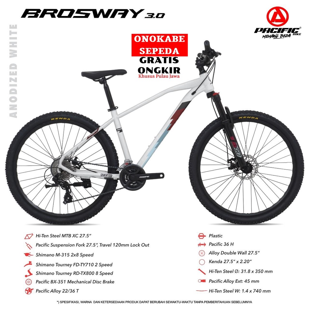 MTB 27.5 PACIFIC BROSWAY 3.0 2X8SP