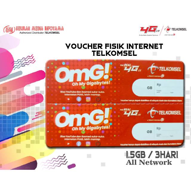 Voucher Fisik Internet Telkomsel (1.5GB/3HARI)