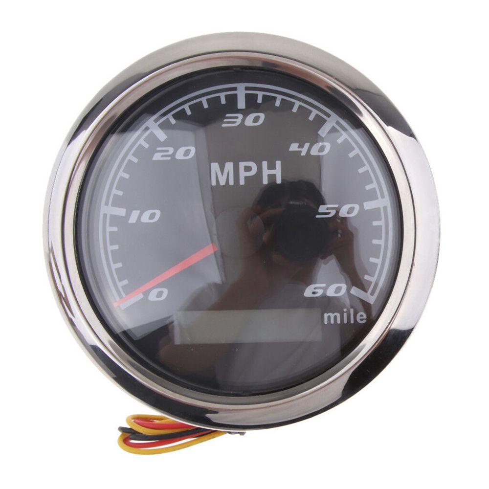 Populer Speedometer Gauge Retrofit 85mm Anti Air 60 MHP Mobil RV Boat