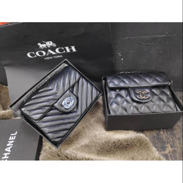

Chanel maxi 20cm set box besi silver