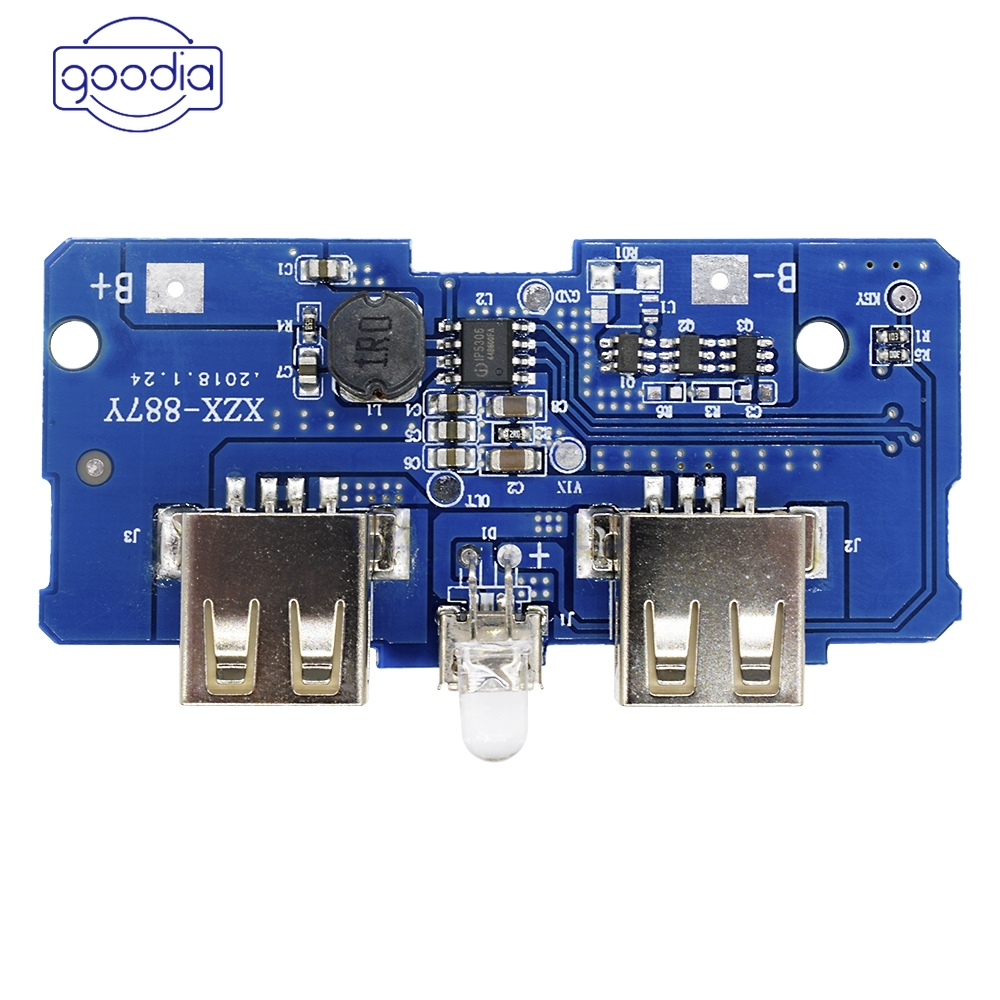 Papan Modul Power Bank 5v 2a Dual Usb Output Step Up