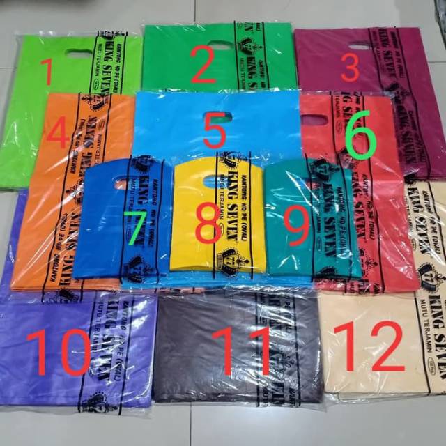 Kantong Plastik Ovl Hdpe Polos Uk.20x30 Merek King Seven