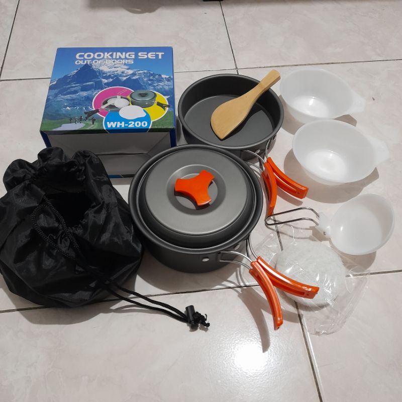 Cooking Set WH200 Alat Masak Camping Alat Masak Outdoor Panci Camping