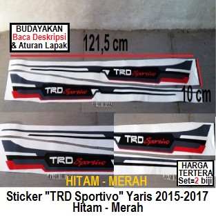 Sticker Cutting Stiker List Strip Body Trd Sportivo Toyota All New