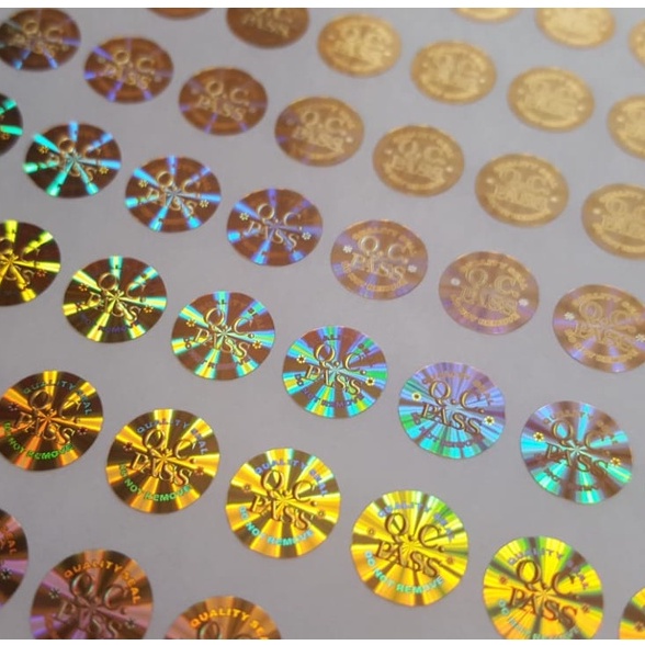 

Stiker Hologram QC Pass Bulat Kecil Diameter 0.9 cm
