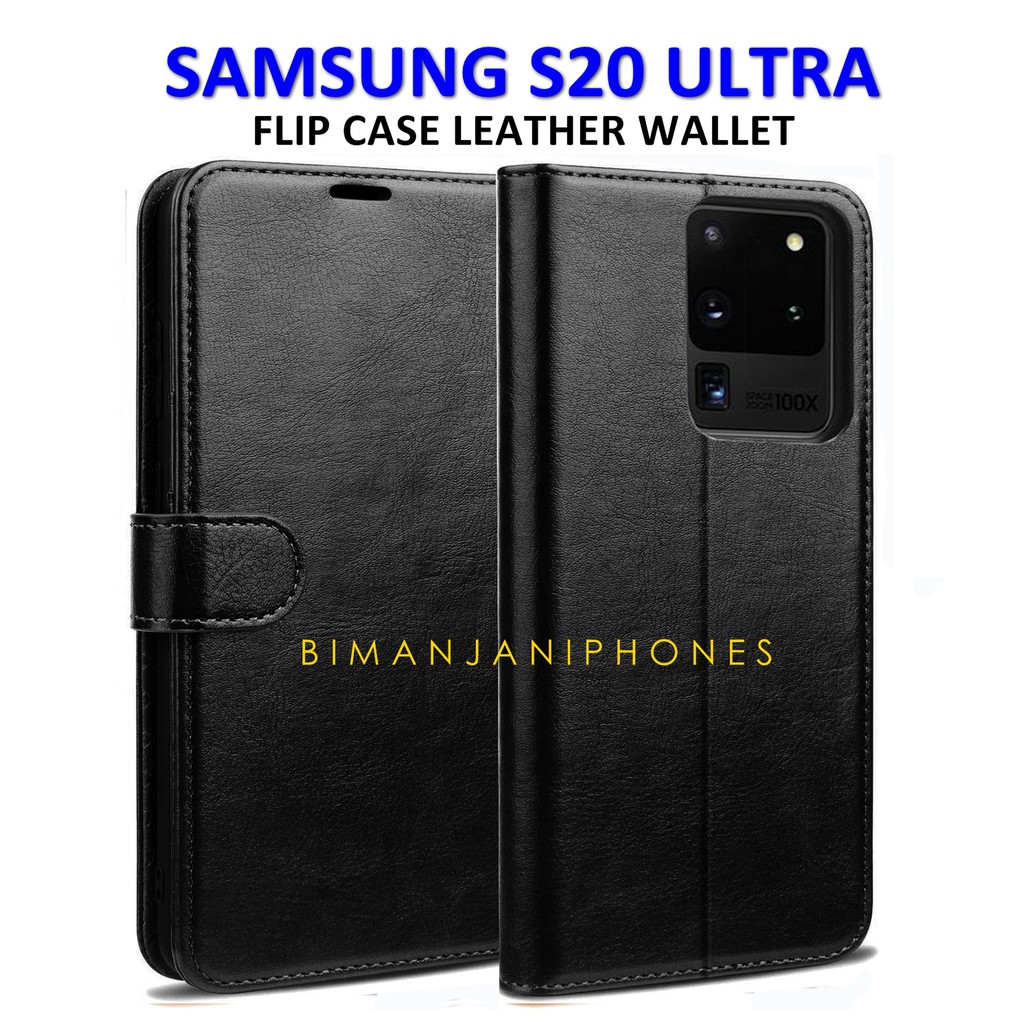 Samsung S20 - S20 Plus - S20 Ultra Flip Cover Leather Case Wallet - Case Dompet Kulit